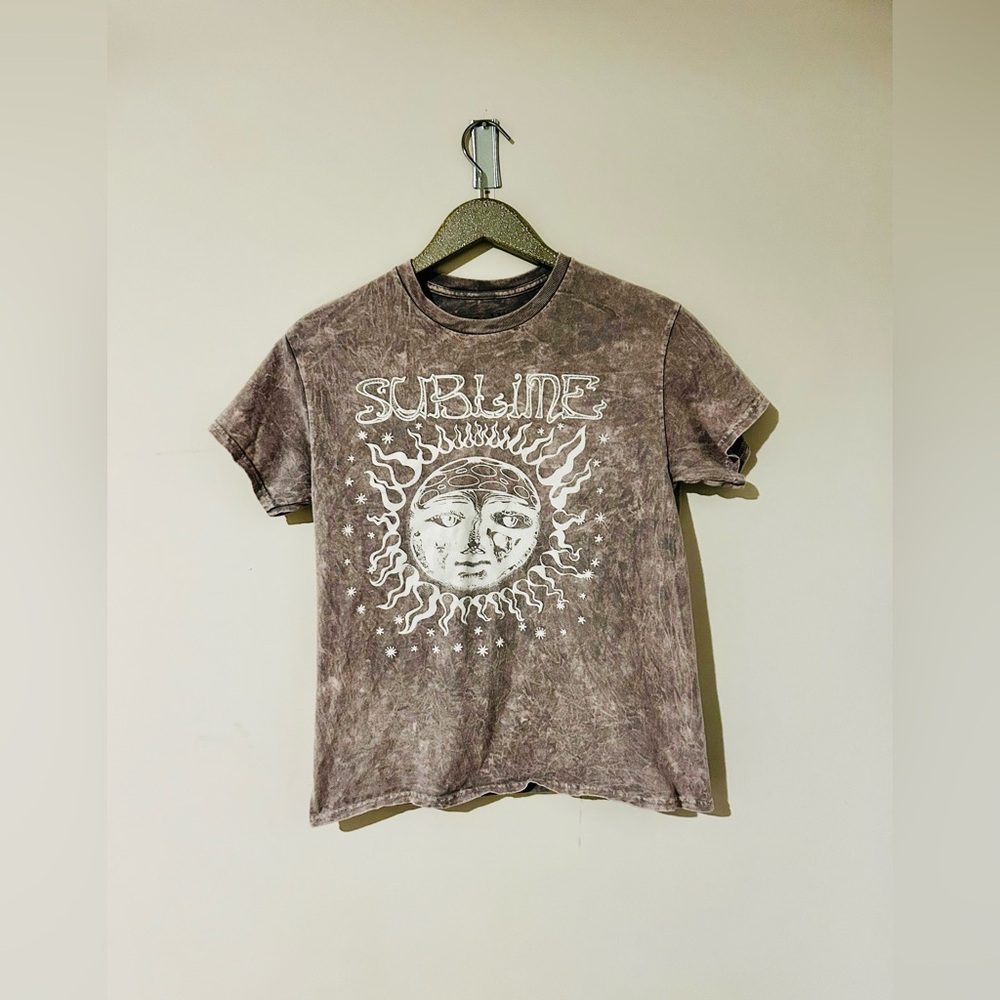 Sublime T-shirt • Purple/white tie-dye • medium